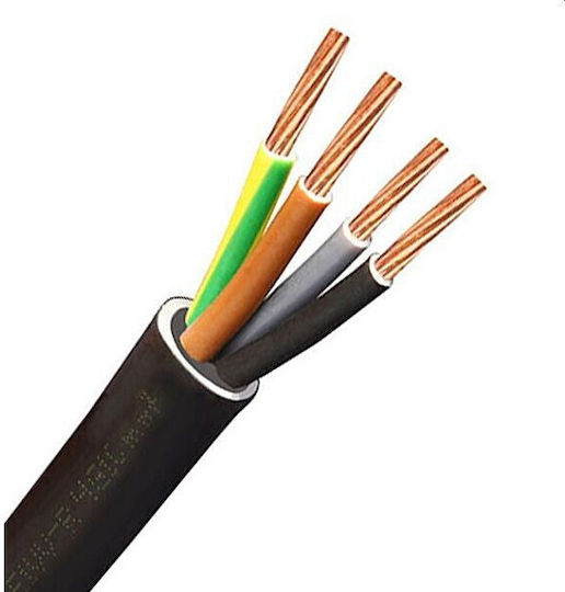 Eurolamp Power Cord Type NYY With Cable Properties 4x1.5mm² In Black Colour 1m