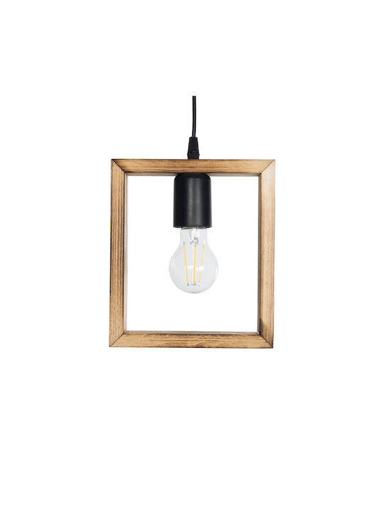 GloboStar Edison Pendant Light Beige with Socket E27 18.5x18.5x66cm