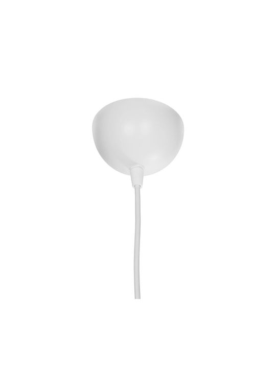 GloboStar Belfry Hängelampe Weiß Glocke mit Fassung E27 29.5x29.5x90cm.