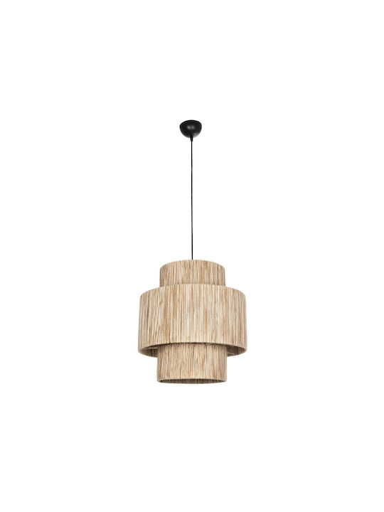 GloboStar Salto Hängelampe Beige Boho mit Fassung E27 39x39x80cm.