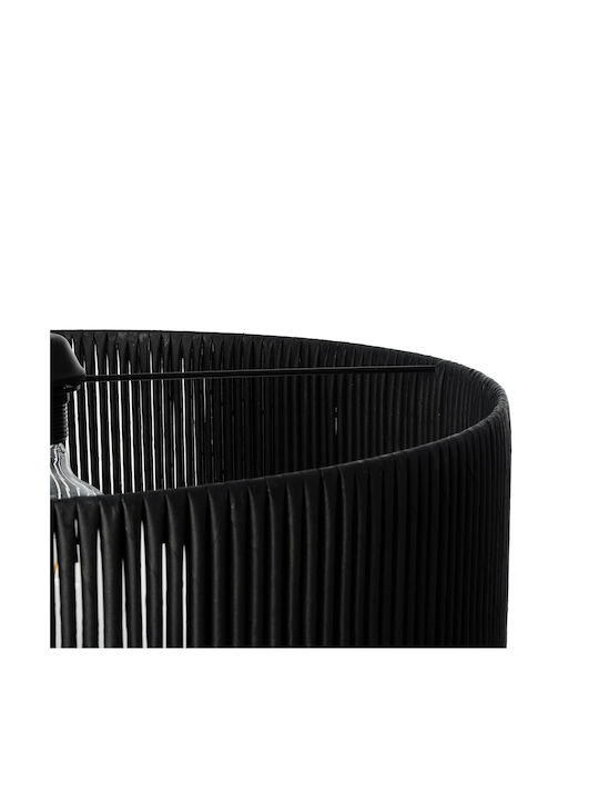 GloboStar Rattan Pendant Light Black Boho with Socket E27 55x55x90cm