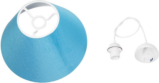 GloboStar Rift Pendant Light Blue with Socket E27 35x35x93cm