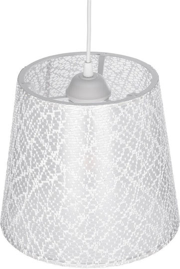 GloboStar Coney Hängelampe Weiß mit Fassung E27 26x26x93cm.