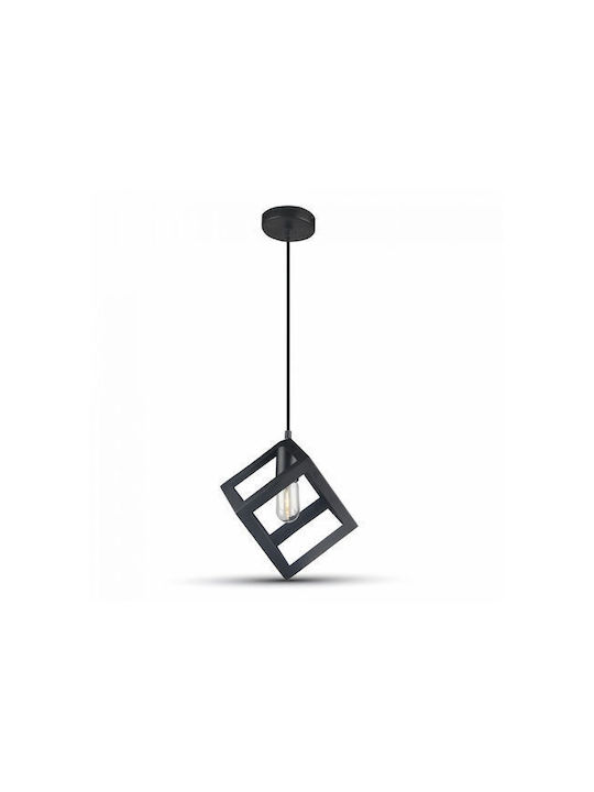 Luce Pendant Light Black Grid with Socket E27 22.5cm