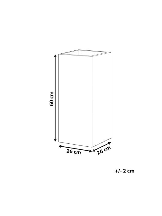 Beliani Πιθάρι Πλαστικό Black 26x26x60εκ.