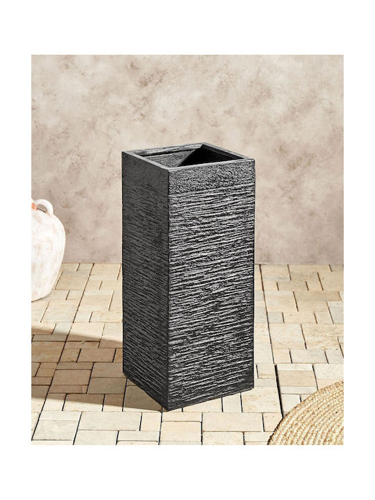 Beliani Πιθάρι Πλαστικό Black 26x26x60εκ.