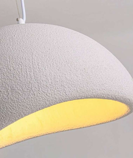 Atman Κρεμαστό Φωτιστικό Λευκό με Ντουί E27 50x50x26εκ.