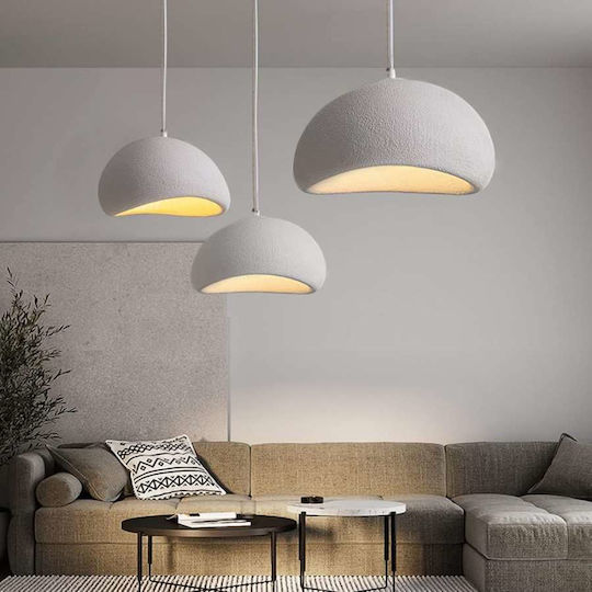 Atman Κρεμαστό Φωτιστικό Λευκό με Ντουί E27 50x50x26εκ.