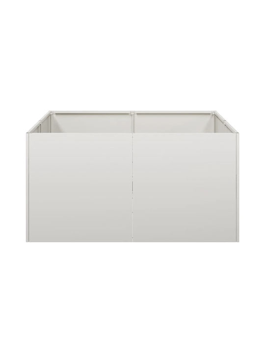 vidaXL Planter Box Metallic Silver 80x80x40cm.