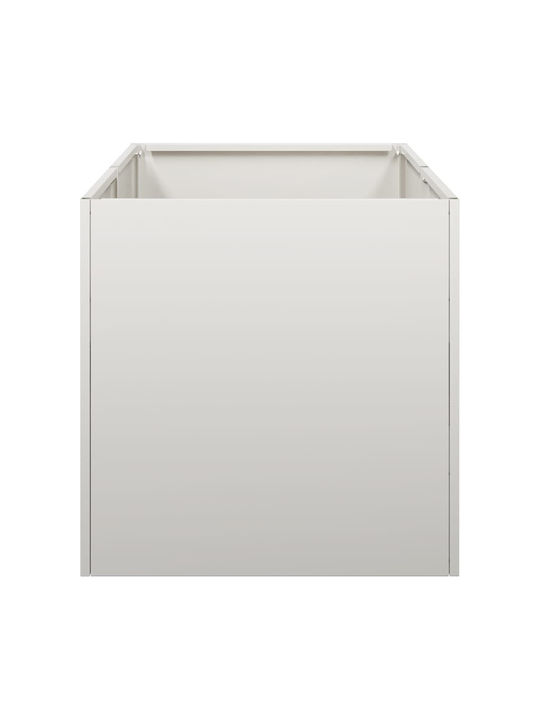 vidaXL Ζαρντινιέρα Μεταλλική Ασημι 40x80x40εκ.