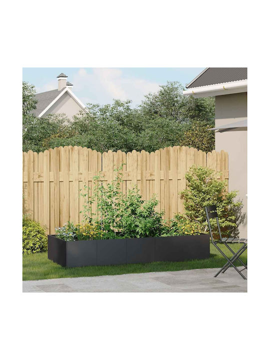Vidaxl Planter Black 200x80x40 cm Steel Black
