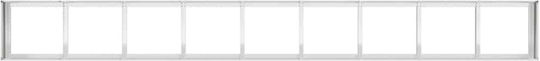 vidaXL Planter Box Metal Silver 360x40x40cm.