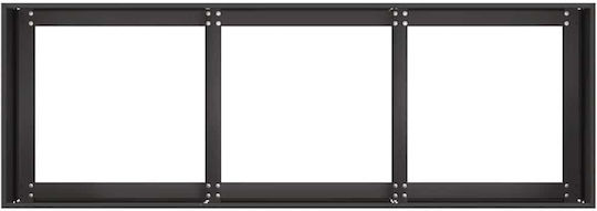 vidaXL Кутия за саксии Метал Черно 120x40x40см.