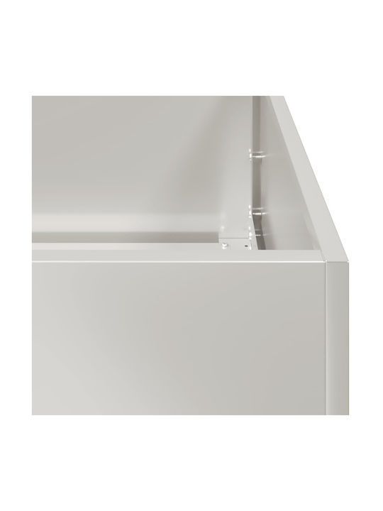 vidaXL Кутия за саксии Метал Silver 360x80x40см.