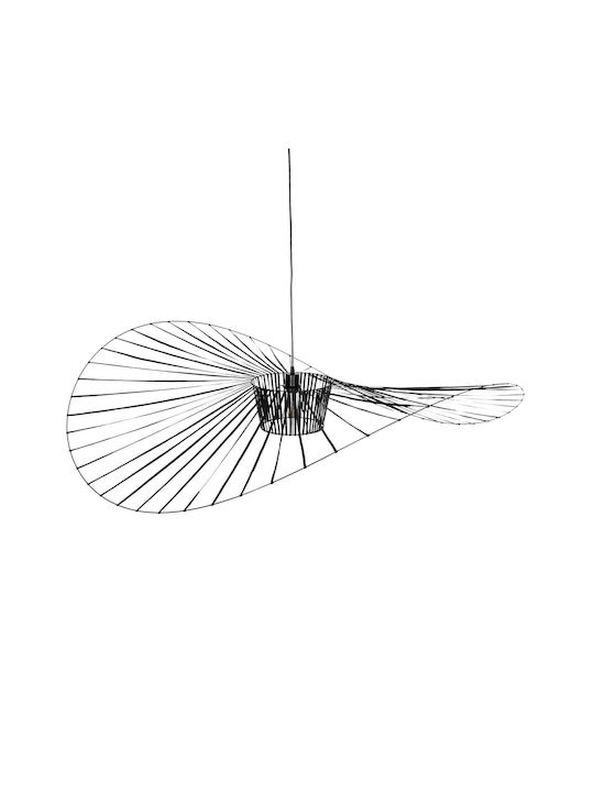 GloboStar Widow Hängelampe Schwarz Raster mit Fassung E27 140x140x34cm.