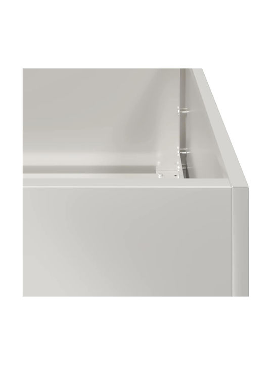 vidaXL Planter Box Metal Silver 280x80x40cm.
