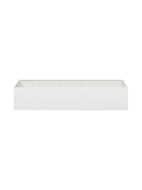vidaXL Blumenkasten Metallisch Silver 200x80x40cm.