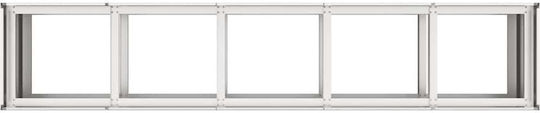 vidaXL Planter Box Metal Silver 200x40x80cm.