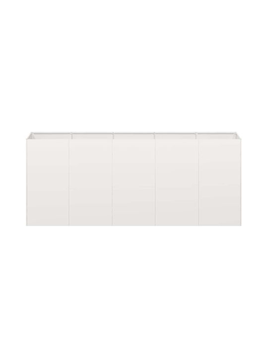 vidaXL Кутия за саксии Метал Silver 200x40x80см.