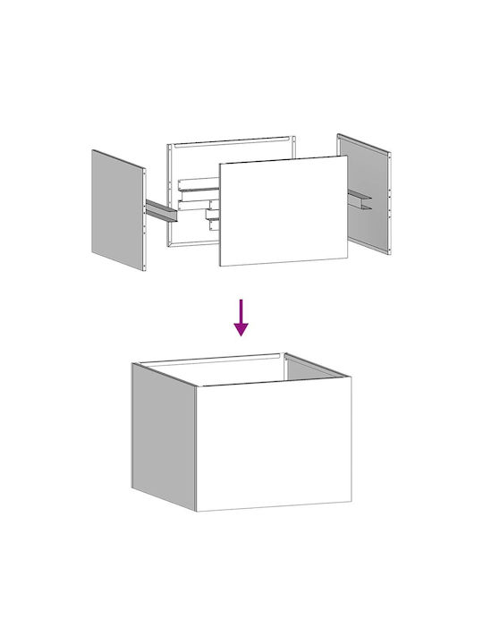 vidaXL Metallic Silver Planter Box 40x40x30cm