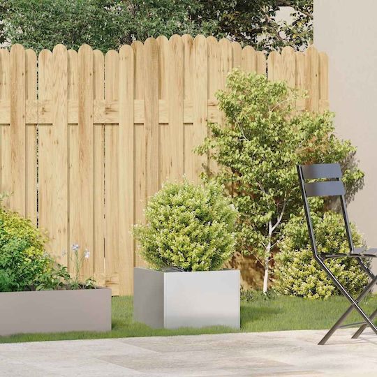 vidaXL Ζαρντινιέρα Μεταλλική Ασημι 40x40x30εκ.