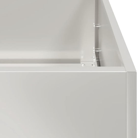 vidaXL Planter Box Metalic Argintiu 80x80x80cm