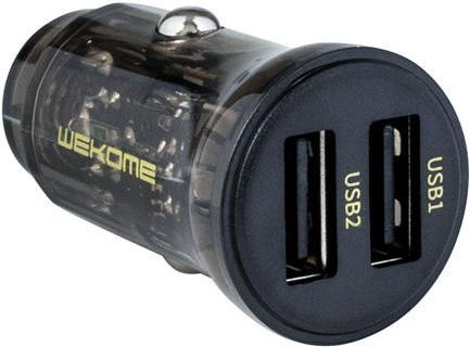 WK Auto-Ladegerät 15W Schnellladung mit Anschlüssen: 2xUSB Schwarz Farbe