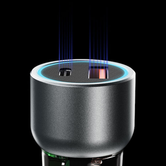 Dudao Dudao Handy-Autoladegerät 30W 5A mit 1xUSB 1xType-C Gray Farbe