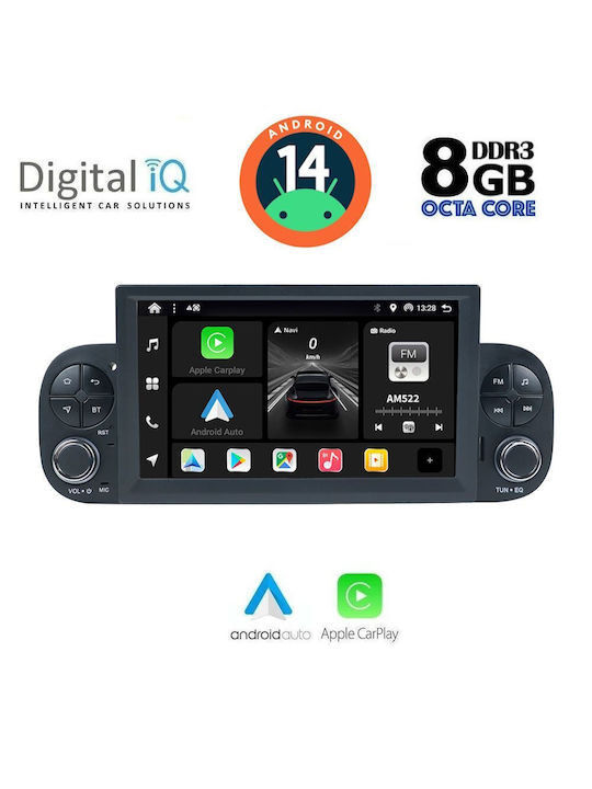 Digital IQ Car Audio System for Fiat Panda 2012-2021 (Bluetooth/USB/AUX/WiFi/GPS/Apple-Carplay/Android-Auto) with Touch Screen 7"