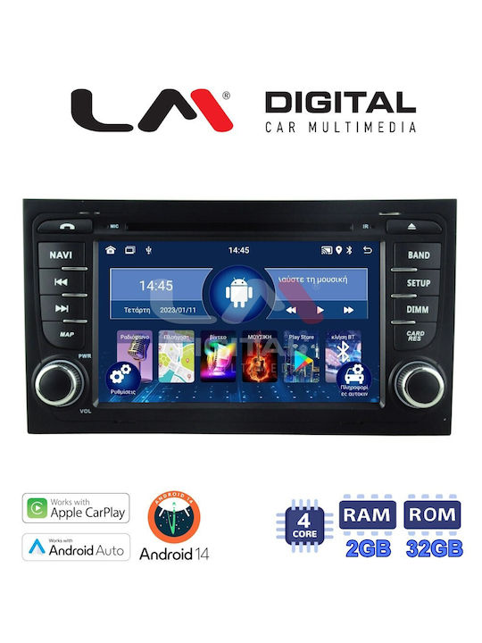 LM Digital Car Audio System for Seat Exeo Audi A4 8Ε 2001 - 2008 (Bluetooth/USB/AUX/WiFi/GPS/Apple-Carplay/Android-Auto)