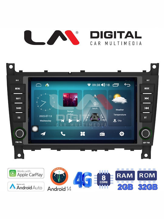 LM Digital Ηχοσύστημα Αυτοκινήτου για Mercedes-Benz CLC Class / C Class C Class / CLC Class (Bluetooth/USB/WiFi/GPS/Apple-Carplay/Android-Auto)