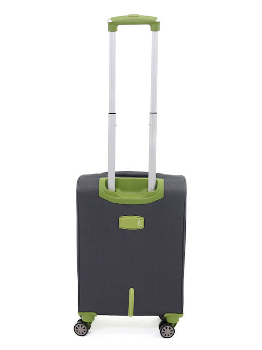 Lamonza Superlight Βαλίτσα Ταξιδίου Καμπίνας Υφασμάτινη Gray / Green με 4 Ρόδες Ύψους 55εκ.