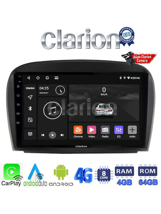 Clarion Car Audio System for Mercedes-Benz SL 2009 > 2014 (Bluetooth/USB/WiFi/GPS/Apple-Carplay/Android-Auto) with Touch Screen 9"