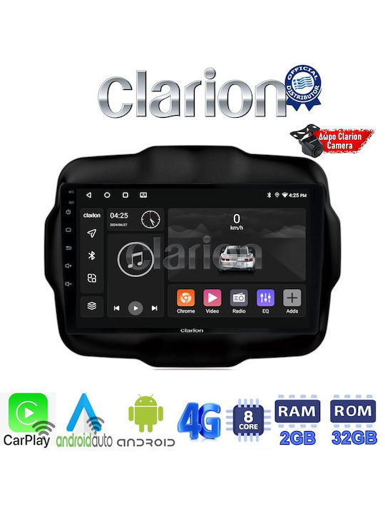 Clarion Auto-Audiosystem für Jeep Rebell 2014> (Bluetooth/USB/WiFi/GPS/Apple-Carplay/Android-Auto) mit Touchscreen 9"