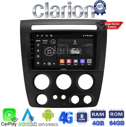 Clarion Car Audio System Hummer H3 2006 > 2011 (Bluetooth/USB/WiFi/GPS/Apple-Carplay/Android-Auto) with Touch Screen 9"
