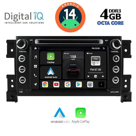 Digital IQ Car Audio System for Suzuki Grand Vitara 2005-2015 (Bluetooth/USB/AUX/WiFi/GPS/Apple-Carplay/Android-Auto) with Touch Screen 7"