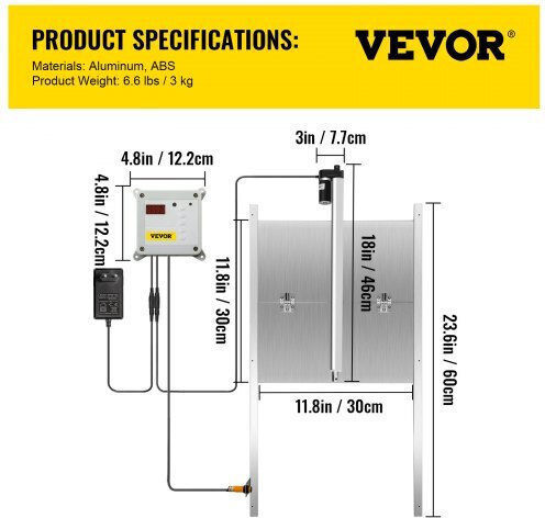 Vevor Automatic Chicken Coop Door 30x30cm