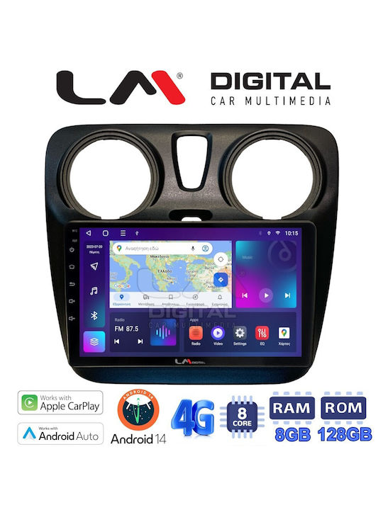 LM Digital Sistem Audio Auto pentru Renault Magazin online Dokker Dacia Magazin online Dokker / Lodgy Dokker 2012+ (Bluetooth/USB/WiFi/GPS/Apple-Carplay/Android-Auto) cu Ecran Tactil 9"