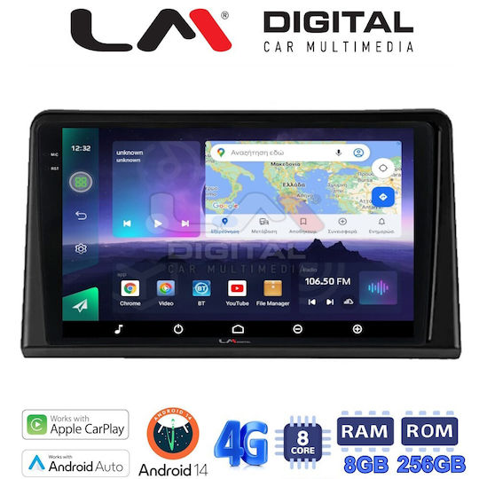 LM Digital Ηχοσύστημα Αυτοκινήτου για Renault Express 2023 > (Bluetooth/USB/WiFi/GPS/Apple-Carplay/Android-Auto) με Οθόνη Αφής 9.5"