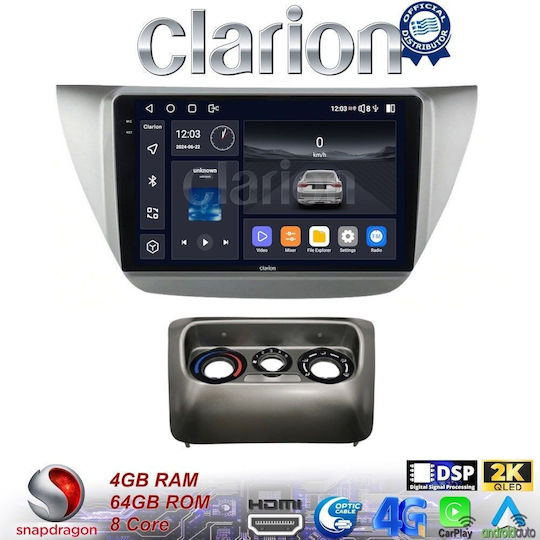 Clarion Ηχοσύστημα Αυτοκινήτου για Mitsubishi Lancer 2000>2007 (Bluetooth/USB/WiFi/GPS/Apple-Carplay/Android-Auto)