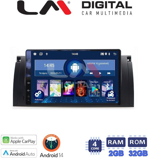 LM Digital Car Audio System for BMW Series 5 (E39) / Series 7 (E38) / X5 (E53) / X5 / Series 5 / Series 7 1998-2005 (Bluetooth/USB/WiFi/GPS/Apple-Carplay/Android-Auto) with Touch Screen 8"