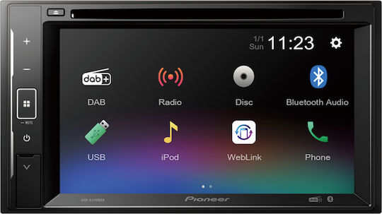 Pioneer Auto-Audiosystem 2DIN (Bluetooth/USB/AUX/WiFi/GPS/Apple-Carplay/Android-Auto/Notenblätter) mit Touchscreen 6.2"