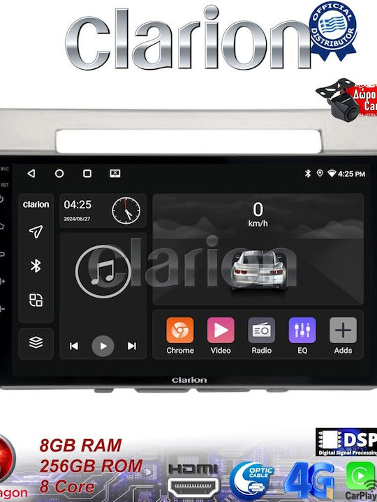 Clarion Sistem Audio Auto pentru Toyota Corolla Verso 2004 > 2009 (Bluetooth/USB/WiFi/GPS/Apple-Carplay/Android-Auto) cu Ecran Tactil 9"