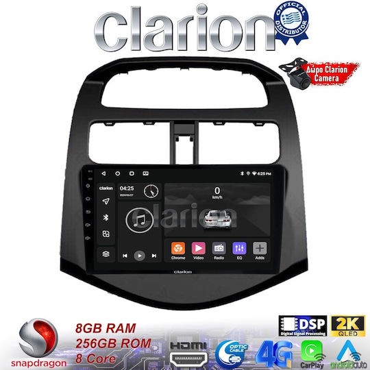 Clarion Car Audio System for Chevrolet Spark 2009>2016 (Bluetooth/USB/WiFi/GPS/Apple-Carplay/Android-Auto)