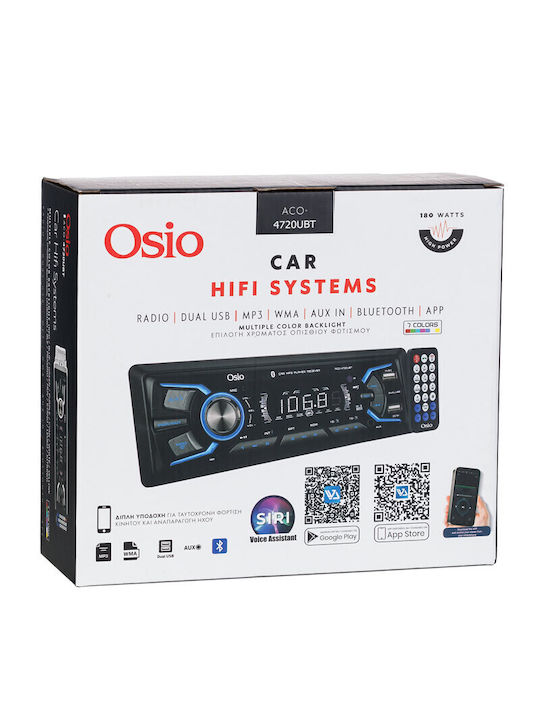 Osio Ηχοσύστημα Αυτοκινήτου 1DIN (Bluetooth/USB)