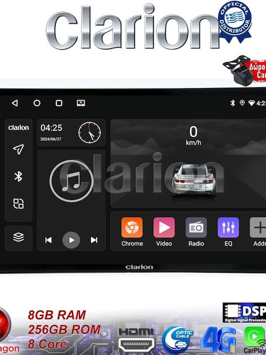 Clarion Car Audio System for Ssangyong Actyon / Kyron 2006>2015 (Bluetooth/USB/WiFi/GPS/Apple-Carplay/Android-Auto) with Touch Screen 9"