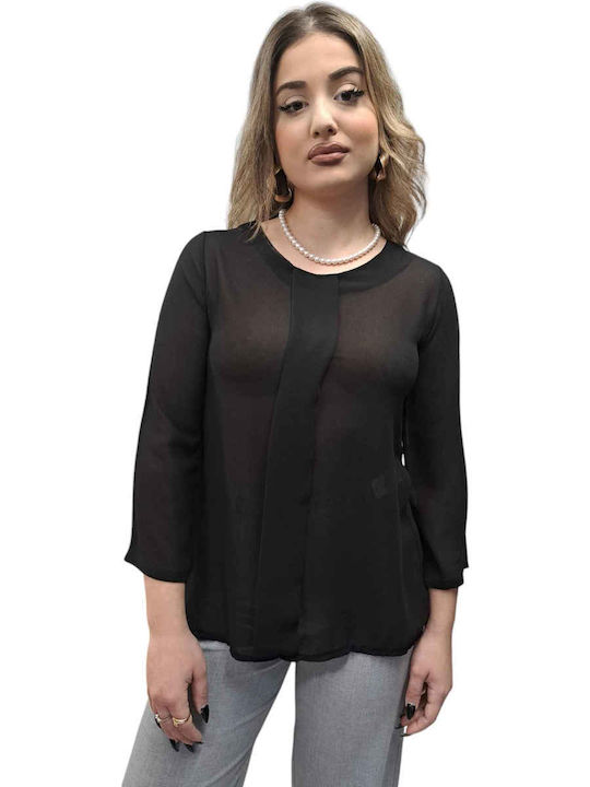 Women's Blouse Long Sleeve Black