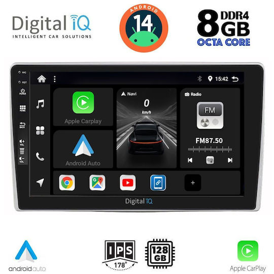 Digital IQ Car Audio System for Alfa Romeo Mito 2008-2018 (Bluetooth/USB/WiFi/GPS/Apple-Carplay/Android-Auto) with Touch Screen 9"
