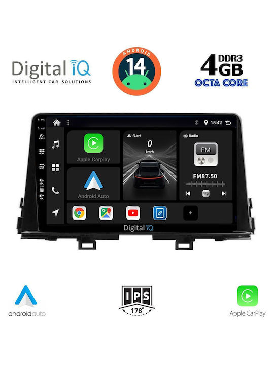 Digital IQ Car-Audiosystem für Kia Picanto 2017-2021 (Bluetooth/USB/WiFi/GPS/Apple-Carplay/Android-Auto) mit Touchscreen 9"