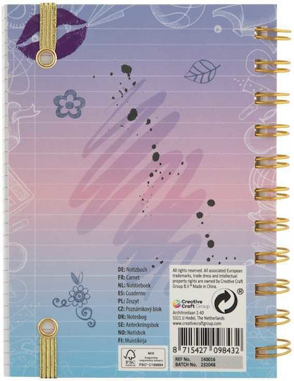 Grafix Spiral Notebook Ruled A6 Purple 1pcs
